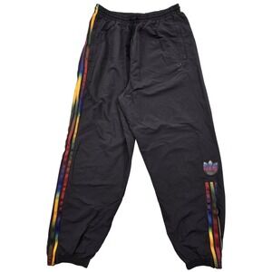 Adidas 3 Stripe Rainbow Adicolor 3D Trefoil Track Jogger Pants Womens Large